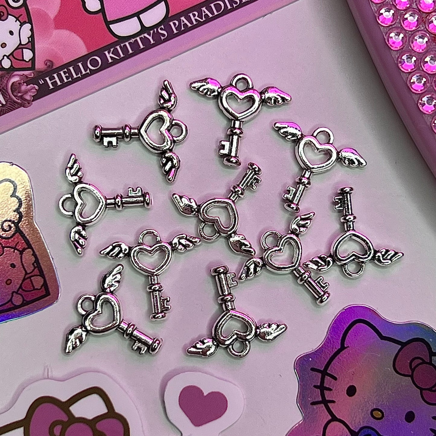 HEART KEY DANGLES