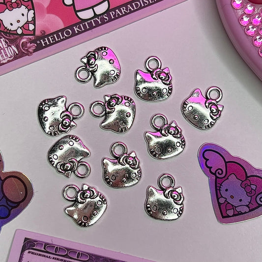 SILVER KITTY DANGLES