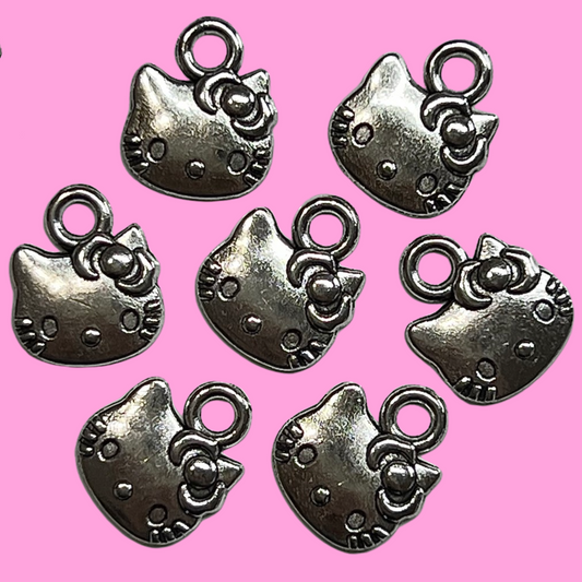 SILVER KITTY DANGLES